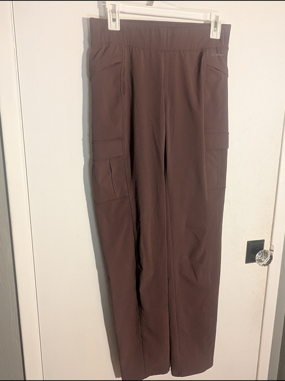 Eddie Bauer Chocolate Brown Women's Cargo Pants with Side Pockets